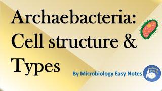 Archaebacteria Cell Structure and its types