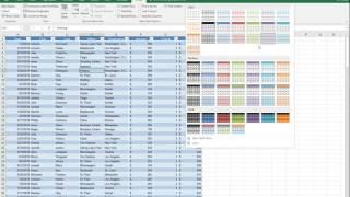 How to Convert Excel spreadsheet data into a Table