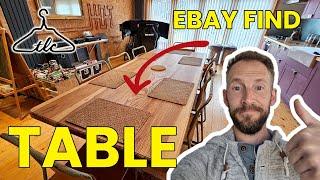 Renovating a GIANT Ebay Find Dining Table  Sanding & Refinishing Vintage 1960s