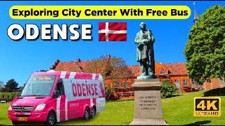 4K EXPLORING ODENSE DENMARK FOR FREE - HC ANDERSEN HOMETOWN - CITY BUS SIGHTSEEING TOUR
