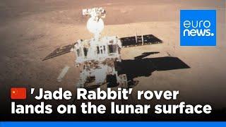 China moon landing video Jade Rabbit rover soft-lands on lunar surface  euronews 