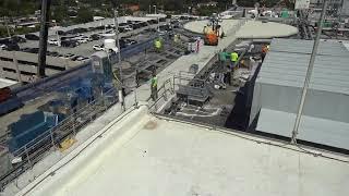 Timelapse of helipad going up above the APCP at Nicklaus Childrens Hospital