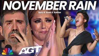 Golden Buzzer  Simon Cowell cried when he heard the song November Rain with an extraordinary voice