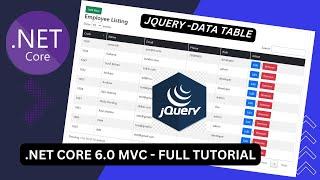 jQuery data table implementation in ASP NET Core MVC  .NET Core 6.0 Full Tutorial