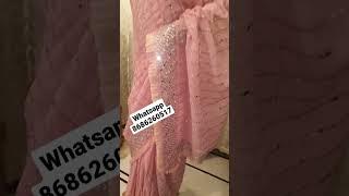 #shorts Mirror Work Design Designer Saree Handcrafted #viralvideo #zarangsaree #designersaree