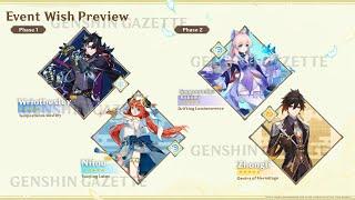 UPDATE VERSION 4.8 to 5.2 BANNER ROADMAP Zhongli Pyro Archon Arlecchino - Genshin Impact