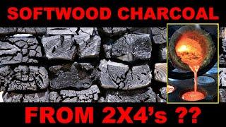 Using softwood charcoal to melt brass