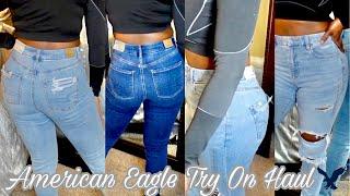 CURVY AMERICAN EAGLE JEANS  TRY ON HAUL  KHAILA IMAN