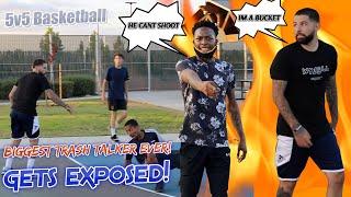 Biggest Trash Talker Ever Gets Exposed 5v5 Basketball in California