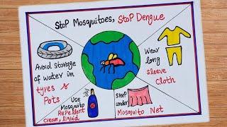 Dengue Awareness Drawing Stop Dengue Poster Drawing How to Draw Dengue Prevention Chart