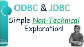 ODBC & JDBC - A Simple Non-Technical Explanation  @DataAcademyIN  #DataAcademy