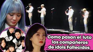 Como pasan el  luto los Compañeros de idols Fallecidos