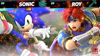 Super Smash Bros Ultimate Amiibo Fights Sonic vs Roy
