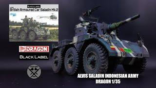 Alvis Saladin Kavaleri TNI AD I Dragon Black Label 135 British Armoured Car Saladin Mk. 2