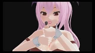 Giantess Succubus Kiss Game 5 minute loop Pink hair girl Redo