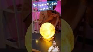 Lampu tidur bentuk bulan  #experiment #diy #tutorial #balloon #lamputidur