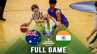 Australia v India  Full Basketball Game   FIBA U16 Asian Championship 2023