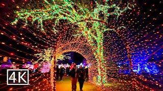 4K One Million Christmas Lights - Redding Garden of Lights - California