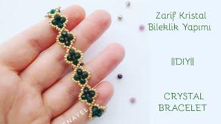 ZARİF KRİSTAL BİLEKLİK YAPIMI   #DIY  CRYSTAL BRACELET