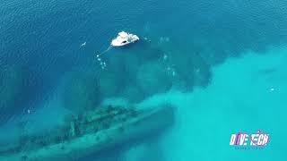 Aerial clip of the USS Kittiwake