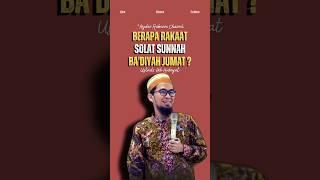 Solat sunnah badiyah Jumat #ustadzadihidayat