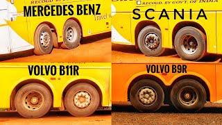 DIFFERENCE BETWEEN LENGTH AND TAG AXLE OF VOLVO B11R SCANIA VOLVO B9R AND MERCEDES BENZ BUSES