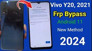 Vivo Y20 Frp Bypass Android 11  Vivo Y20 2021 Frp Bypass New Method 2024