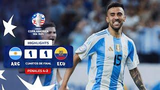 ARGENTINA 4 1-1 2 ECUADOR  HIGHLIGHTS  CONMEBOL COPA AMÉRICA USA 2024™