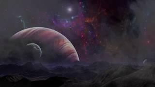 Motion Background  Night Time Planet Particles loop Animated overlay