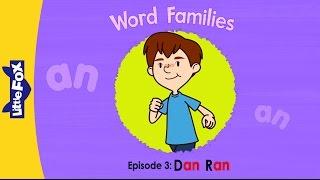 Word Family _an  Word Families 3  Dan Ran  Phonics  Little Fox  Animated Stories for Kids