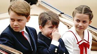 Prince George Princess Charlotte & Prince Louis steal show at King Charles birthday celebrations