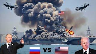 NATO PANIC US aircraft carrier carrying combat equipment was destroyed by a Russian Su-33 Arma3