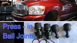 How to remove & Replace a Press-in BALL JOINTS on 2008 RAM 2500 HD