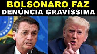 BOLSONARO FAZ DENÚNCIA GRAVÍSSIMA SOBRE DONALD TRUMP E REBATE JORNALISTA TV GLOBO