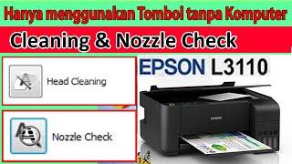How to Nozzle Check Epson L3110 L3210 Head Cleaning Manual Counter check not using a computer