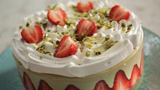 Strawberry Fraisier Dessert by Lisa Glinskaya