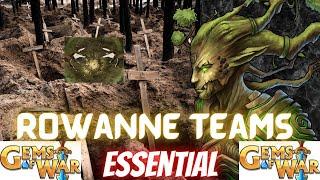 Gems of War Rowanne Teams  How to build rowanne teams  New Account Playthrough 2nd beginner guide