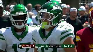 Isaiah Davis Texas route sparks 24-yard catch and run for Jets rookie RB