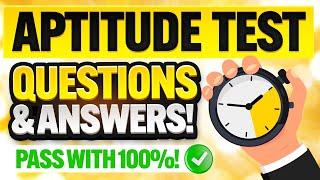 30 APTITUDE TEST QUESTIONS & ANSWERS How to PREPARE for an APTITUDE TEST 100% PASS