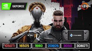 Atomic Heart  1050 Ti  1650 S  1660  2060 S  3050  3060 Ti  R5 5600X + Steam Deck