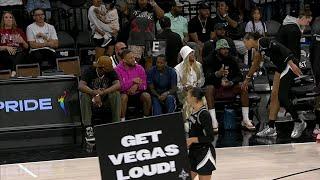  LeBron James Damian Lillard Bam Adebayo watch Aja Wilson & Las Vegas Aces vs New York Liberty