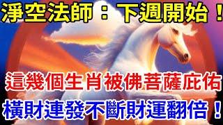 淨空法師：下週開始！這幾個生肖被佛菩薩庇佑，橫財連發不斷，財運翻倍躲都躲不過！