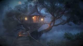 Treehouse Rain Sounds in Foggy Forest Relaxing Rain & Thunder for Sleeping Insomnia Stress Relief