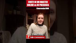 COSTI DI UN MASTER ONLINE VS IN PRESENZA #infermieristica