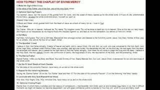 How to Pray the Chaplet of Divine Mercy