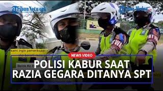 Viral Polisi Razia Warga Berujung Panik Saat Ditanya SPT Berkelit Lalu Kabur