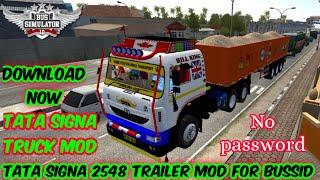 How To Download Tata Signa Trailer Mod For Bussid  Tata Truck Mod For Bussid  Nik Gaming JK 