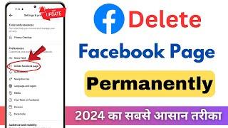 Delete FB page  Delete Facebook Page 2024  How to Delete Facebook Page in 2024