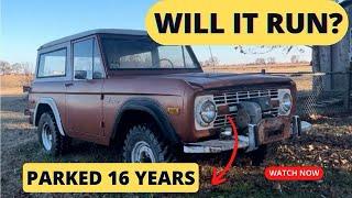 Will it run? Rescuing this abandoned Bronco Last ran 16 years ago.