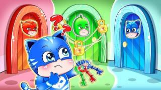 The Secret Door - Catboys Challenge to Rescue the Family? - UNOFFICIAL PJ MASKS 2D ANIMATION